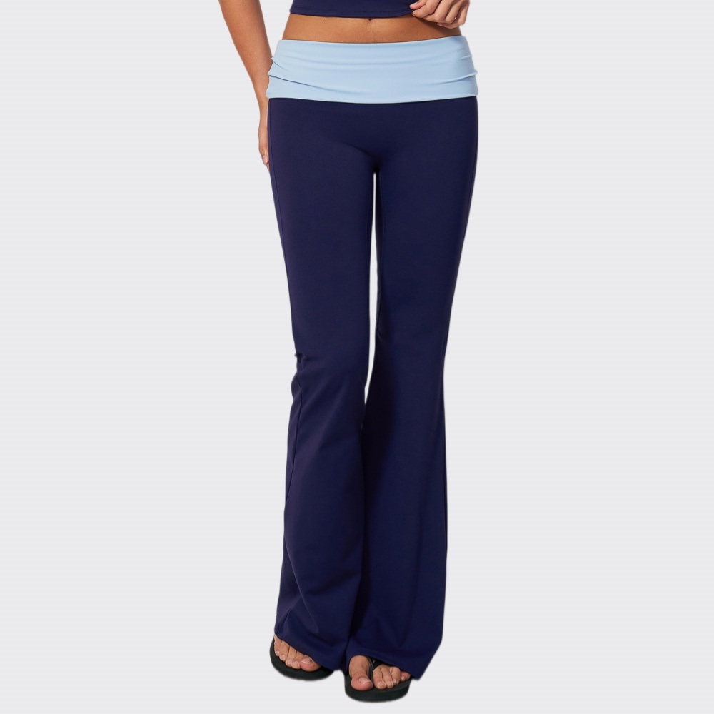 J-Yoga Fitness - Calça Flare de Yoga com Cintura