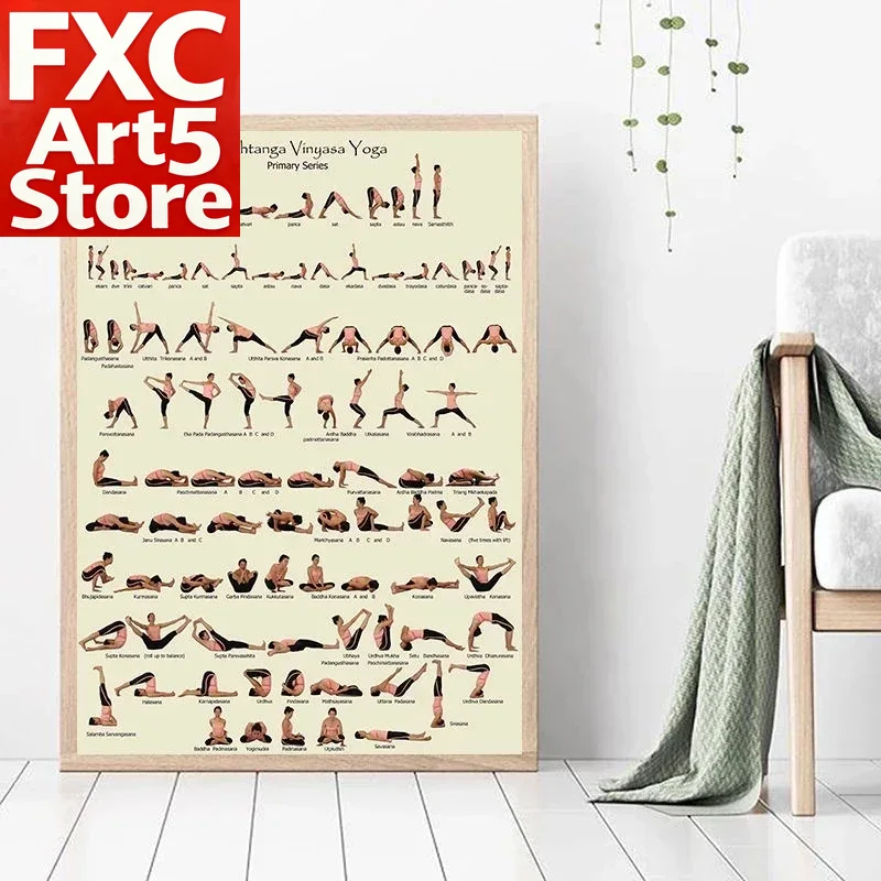 Yoga Fitness Health - 1PC Pôster de Yoga Moderno Sem