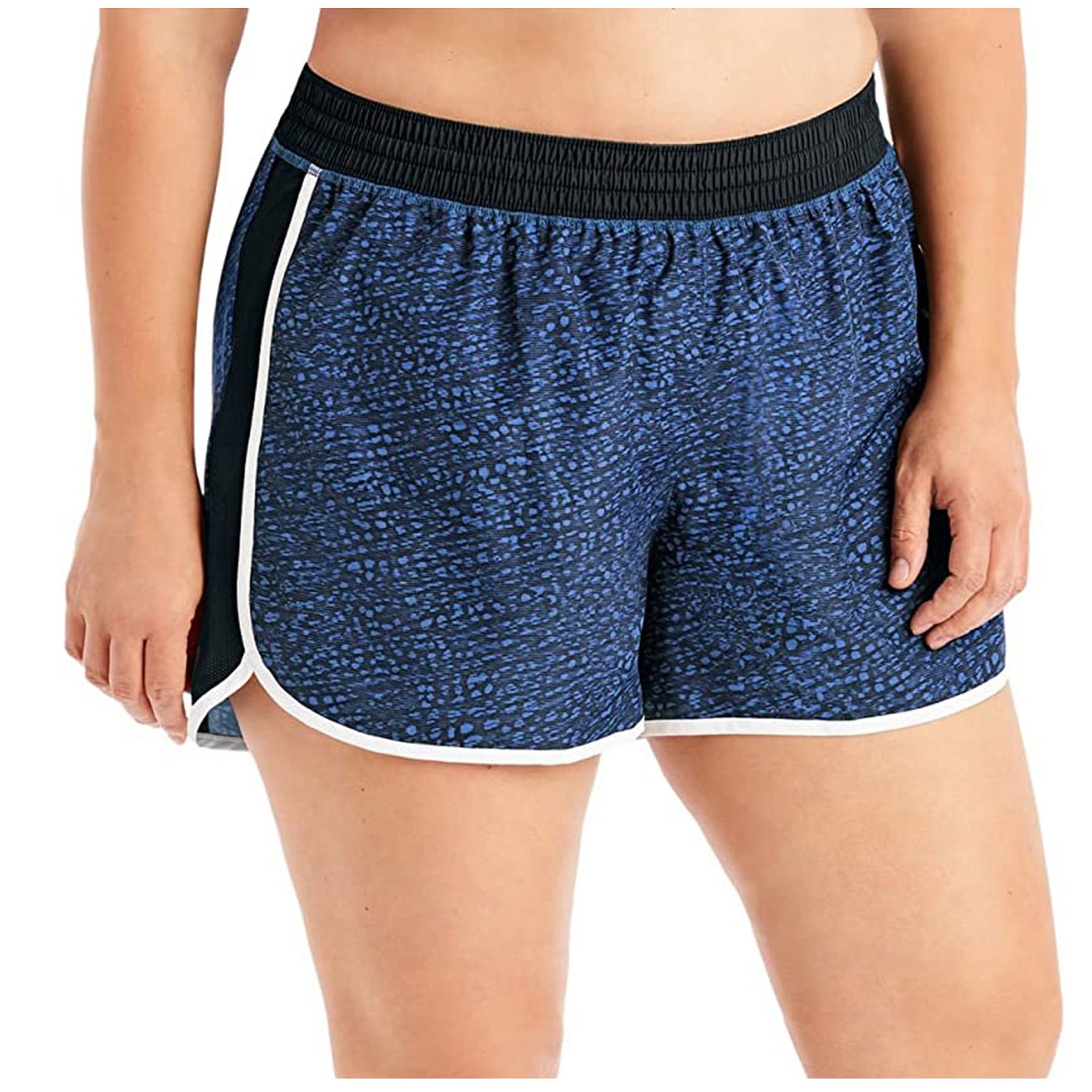 Yoga Fitness Plus - Shorts esportivos femininos com cintura elástica,