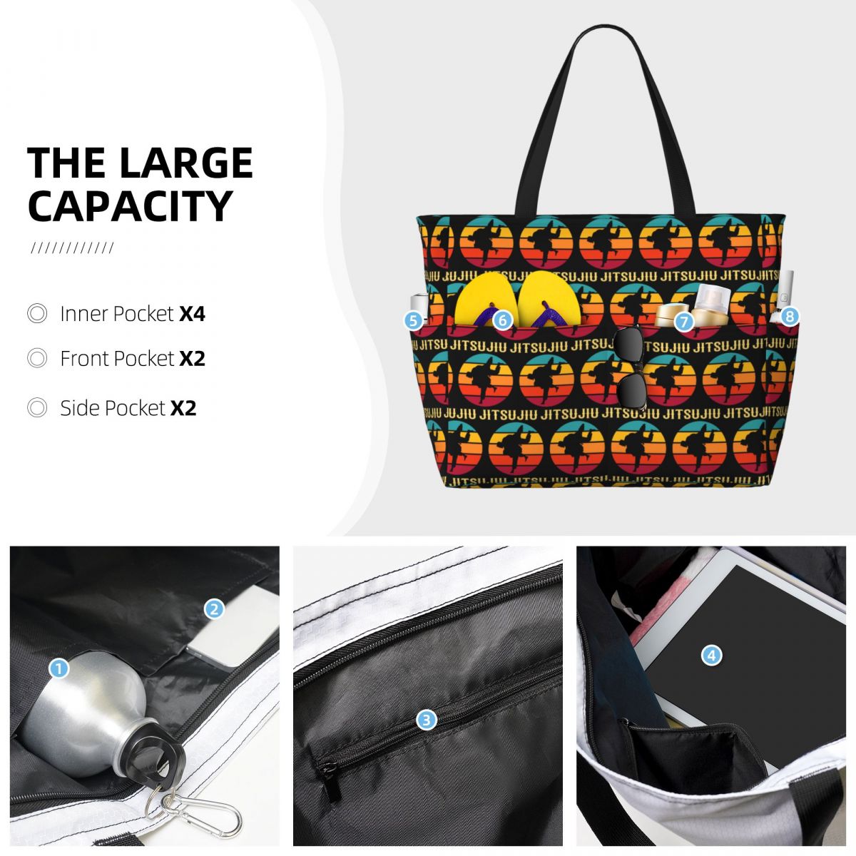 Bolsa de praia com design de p - Yoga Fitness Jiu Jitsu avaliação e preço